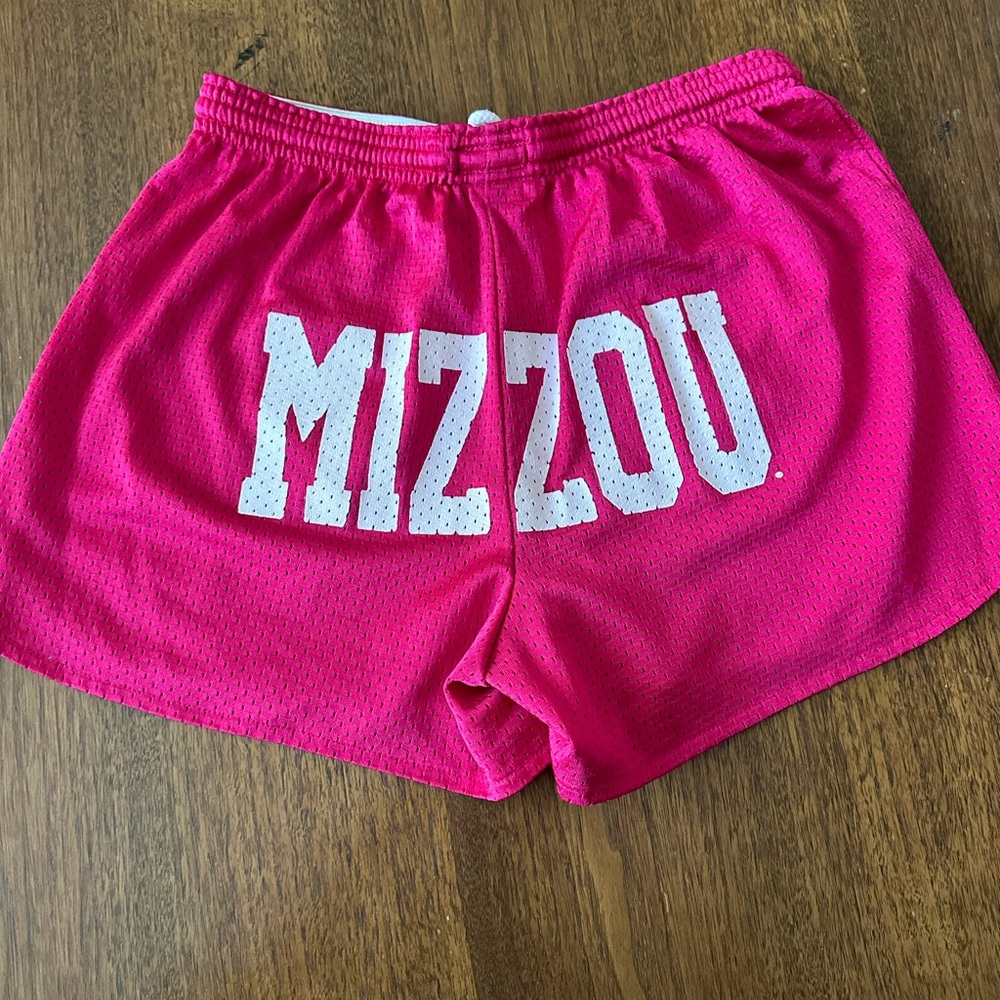 MIZZOU CHAMPION SHORTS IN HOT PINK SIZE SMALL